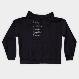 Nurse acronym Kids Hoodie